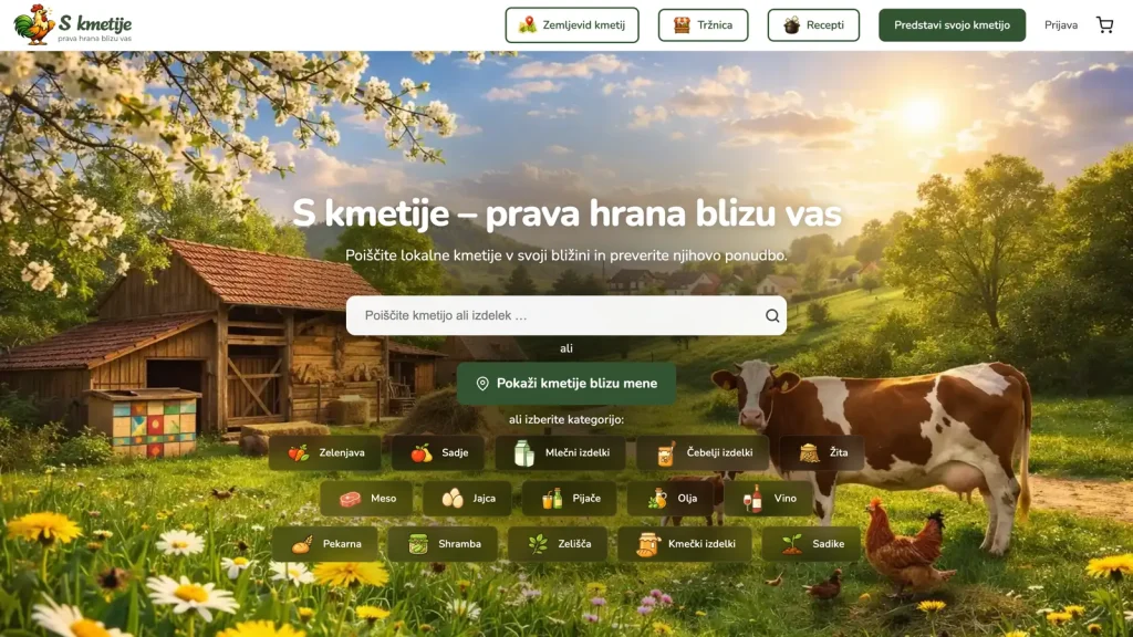 S kmetije, domača stran