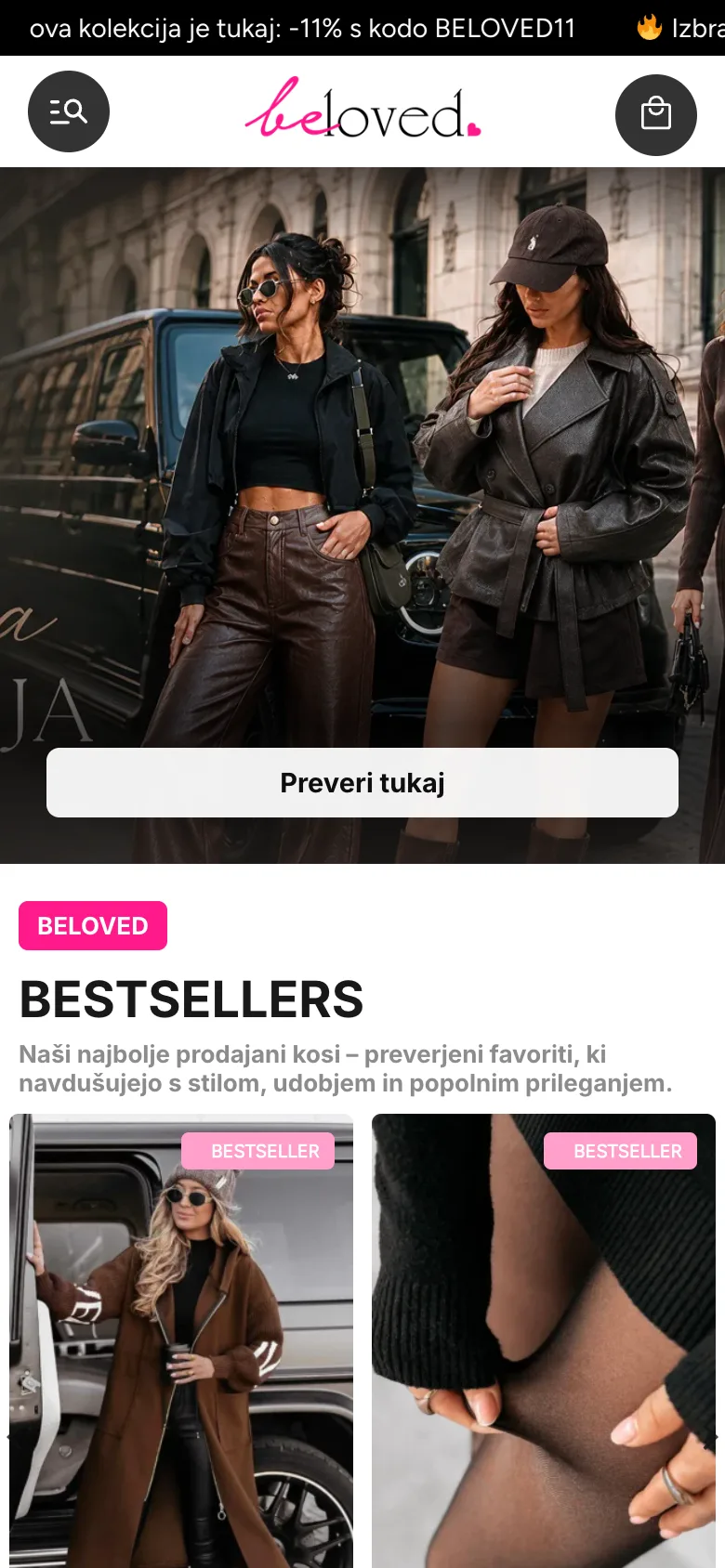 Beloved, pogled na telefonu